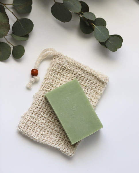 Natural Soap Saver Bag - Exfoliating Scrub for Shower JUTURNA STUDIOS
