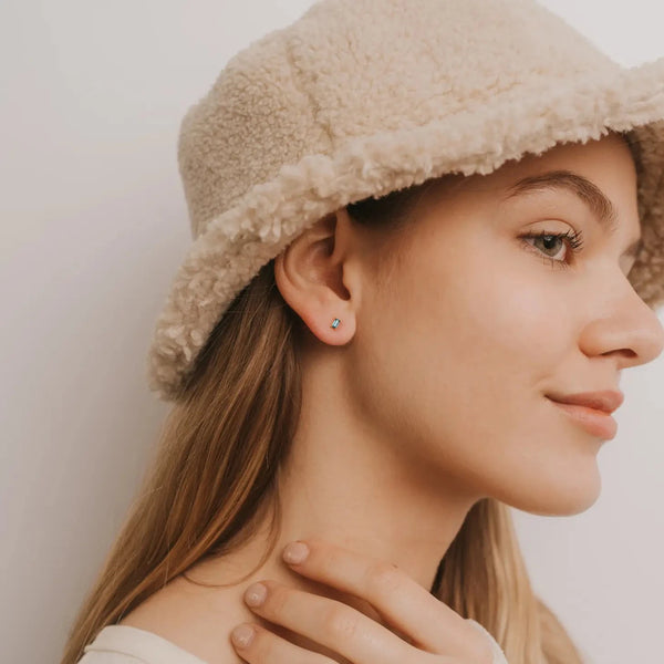 Jaxkelly Sapphire Baguette Earrings JAXKELLY