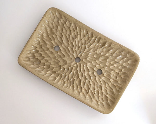 Carved Ceramic Large Soap Dish KATIEBCERAMICS