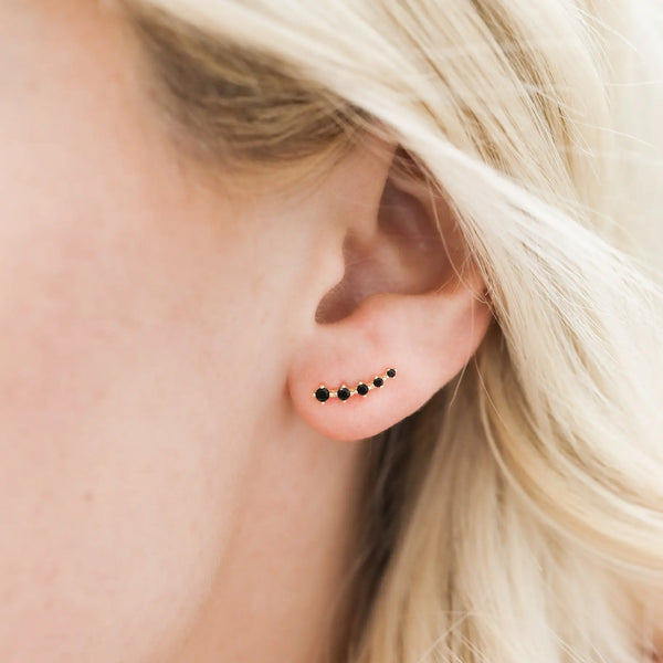 Jaxkelly Crawlers Earrings Black JAXKELLY