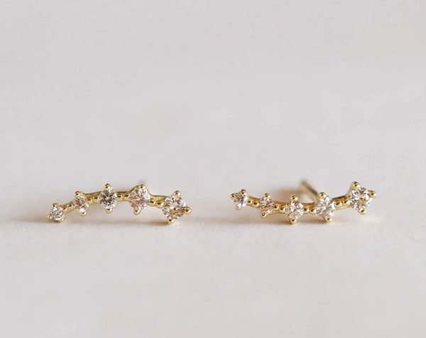 Jaxkelly Crawlers Earrings Champagne JAXKELLY