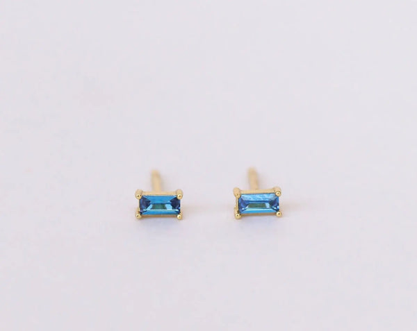Jaxkelly Sapphire Baguette Earrings JAXKELLY