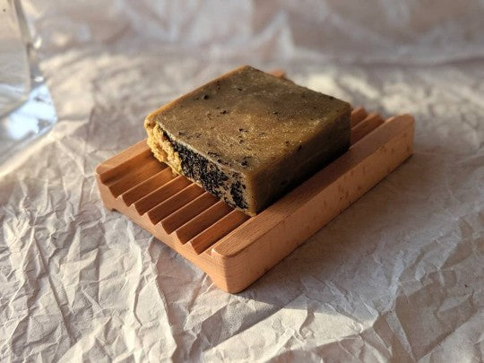 Large Wooden Grooved Soap Dish J U T U R N A