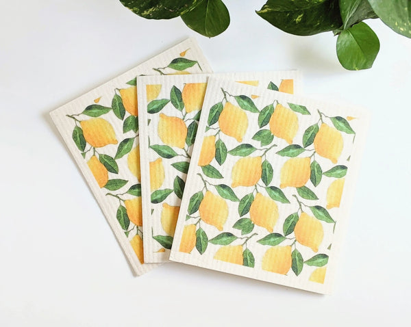 Lemon Natural Swedish Dishcloth J U T U R N A