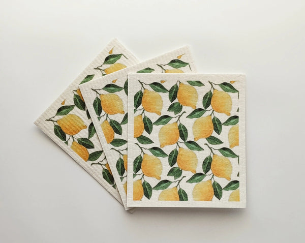 Lemon Natural Swedish Dishcloth J U T U R N A