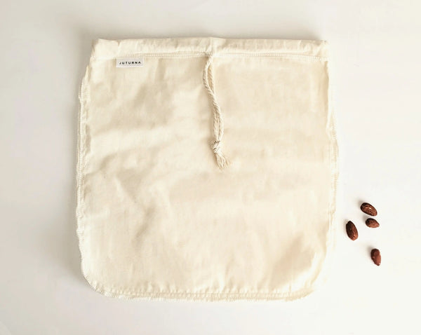 Organic Nut Milk Filter Bag 12x12" J U T U R N A