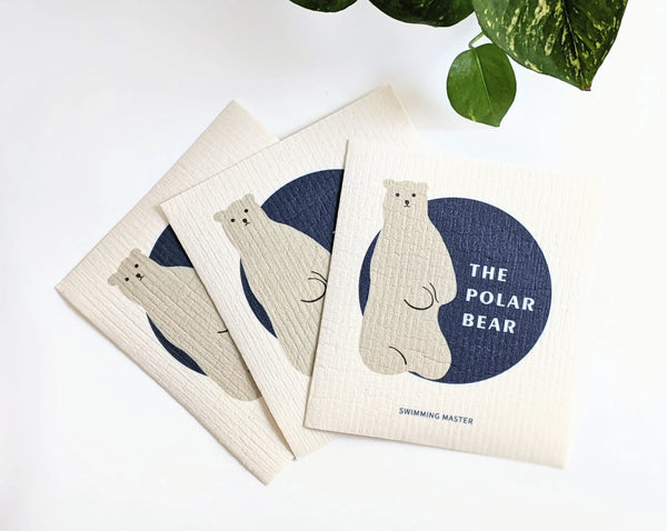 Polar Bear Natural Swedish Dishcloth J U T U R N A