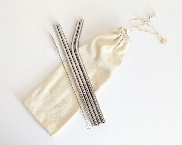 Stainless Steel Straws Bag Set - Smoothie J U T U R N A