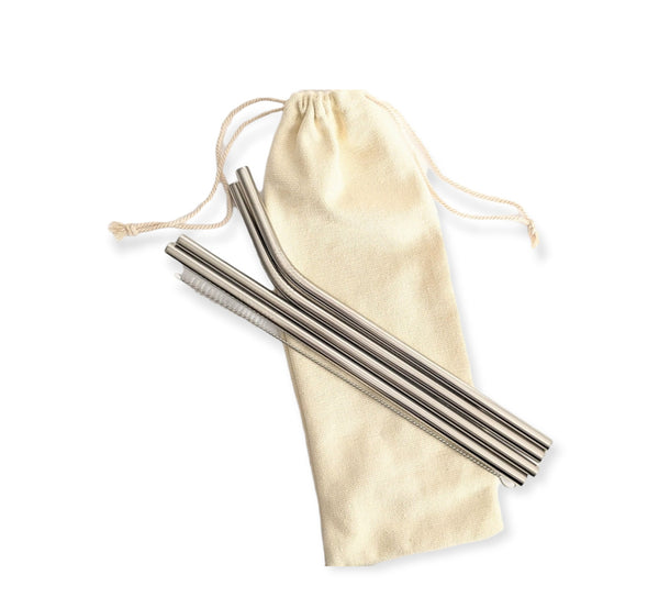 Stainless Steel Straws Bag Set - Smoothie J U T U R N A