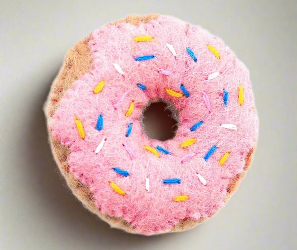 Strawberry Donut Natural Cat Toy THE FOGGY DOG