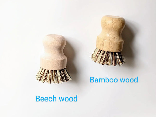 Bamboo Cleaning Short Pot Brush J U T U R N A