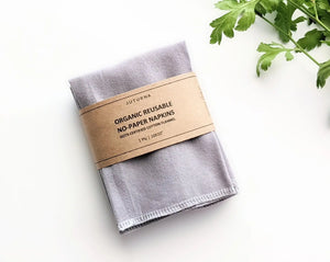 Organic Cotton Flannel Napkins 10x10" J U T U R N A