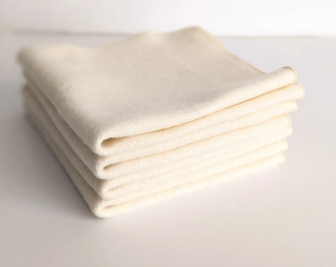 Organic Hemp Cotton Facial Towel 10x10" J U T U R N A