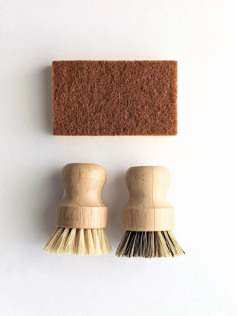 4 Pack Multipurpose Wood + Plant Fiber Cleaning Brushes – me.motherearth